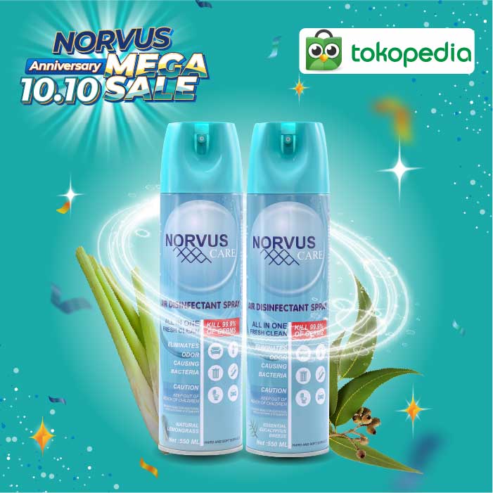 Norvus Air Disinfectant spray 1XLemongrass 1X Eucalyptus