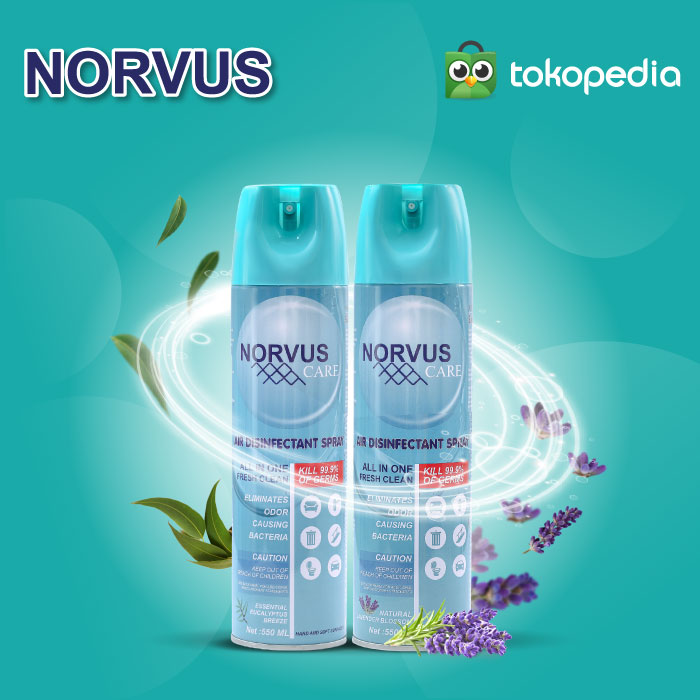 Norvus Air Disinfectant Spray 2x Eucalyptus & Lavender
