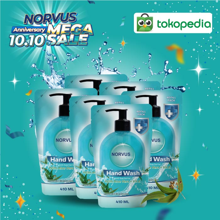 Sabun Cuci Tangan Essential Eucalyptus Refill 6x 410ml
