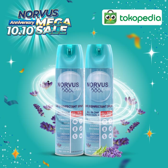 Norvus Air Disinfectant Spray Lavender 2X 550ml
