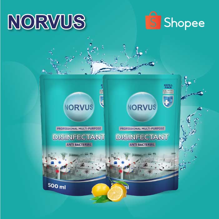 Norvus Multi Purpose Disinfectant Lemon 2X500ML
