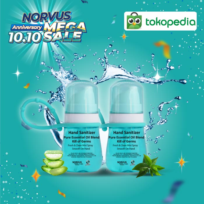 Norvus Hand Sanitizer 2x 50ml with Strap