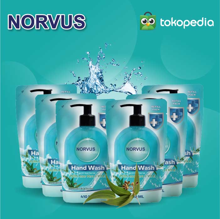 Norvus Sabun Cuci Tangan Refill Eucalyptus 6 pcs