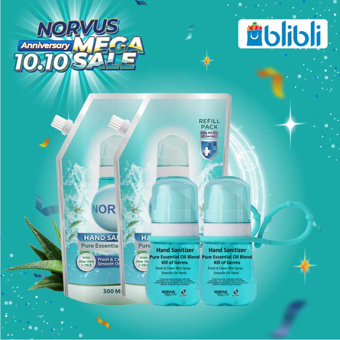 Norvus Hand sanitizer 2x dan refill 2x